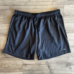 Russell Men’s Drawstring Elastic Waist Athletic Shorts Dark Gray XXL
